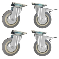 Buffalo AN890 Standard & Braked Castors (4 Pack) For Bain Maries - Replacement Spare Part (Fits CU487, CU488, CU899)