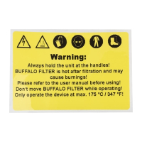 Buffalo AP476 Warning Label For Fryer, Replacement Spare Part (Fits CU489)
