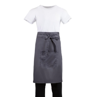 Regular Bistro Apron | Chef Apron | Charcoal | Whites B158