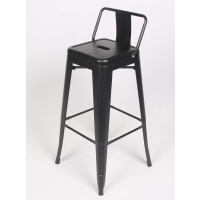 Metal Bar Stool | Tolix Style Stool | Low Backrest | Pack of 4 | Borrello B1978