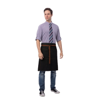 Memphis Bistro Apron | Professional Waist Apron | Black Restaurant Uniform | Chef Works B344