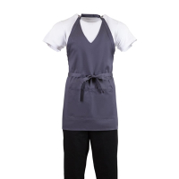 V Neck Service Apron | Waiter Apron | Charcoal | Whites B422