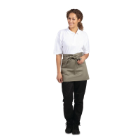 Short Bistro Apron | Waist Apron | Olive Green | Whites B431