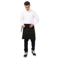 Commercial Half Bistro Apron | Black Waist Apron | Durable Poly-Cotton | Chef Works B660