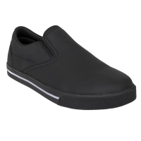 Commercial Slip-on Shoe | Microfibre Work Shoe | Matte Black | Slipbuster BA062-41