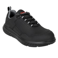 Commercial Microfibre Safety Trainers | Slipbuster Safety Shoes | Matte Black | Size 46 | Slipbuster BA064-46