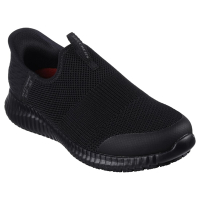 Mens Slip On Work Shoes | Non Slip Trainers | Black | Skechers Cessnock BA067-43