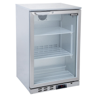 Commercial Bar Bottle Cooler | Single Door | Stainless Steel | 135 Bottle Capacity 