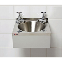 Commercial Hand Wash Basin | Stainless Steel Sink | Wall Mounted | Basix WS2-L
