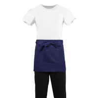 Short Bistro Apron | Chef Waiter Service Apron | Navy Blue | Whites BB179