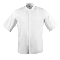 Commercial Chef Jacket | Band Collar | White | Medium | Southside BB702-M