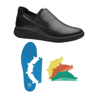 Commercial Slip On Shoe | Modular Insole Work Shoe | Black | WearerTech Vitalise BB741-37