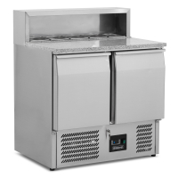 Commercial Pizza Prep Counter | 2 Door Gastronorm Fridge | 240L Capacity | Granite Top | Blizzard BCC2PREPGRANITE