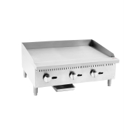 Commercial Countertop Gas Griddle | 3 Burner Griddle Plate | Manual Controls | Blaze BLZ3