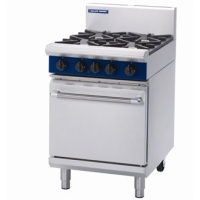 Commercial Gas Oven Range | 4 Burner Static Oven | Natural Gas Cooker | Blue Seal Evolution G504D-N