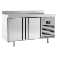Commercial Double Door Freezer Counter & Prep Table with Upstand, Stainless Steel, Adjustable Legs | AISI 304 SKU