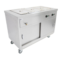 Commercial Hot Cupboard | Mobile Hot Cupboard with Bain Marie Top | Stainless Steel Food Warmer | Parry HOT12BM
