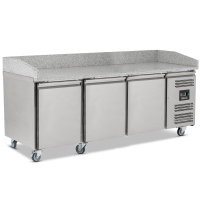 Commercial Pizza Prep Counter | 3 Door Refrigerated Worktop | 580L Capacity | Blizzard BPB2000