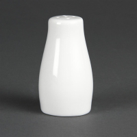 Pepper Shaker | Salt & Pepper Cruet | Whiteware Tableware | 90mm Height | Olympia C214