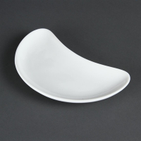 Crescent Salad Plates | White Porcelain Dinnerware | 200mm | Olympia C231