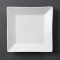 Square Plates | Wide Rim Porcelain Plates | 250mm Dimensions | Olympia C360