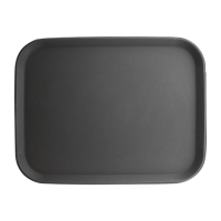 Non-Slip Rectangular Tray | Polypropylene Serving Tray | 457mm Black | Kristallon C559