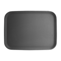 Rectangular Non-Slip Tray | Polypropylene Food Tray | 510mm Black Serving Tray | Kristallon C560