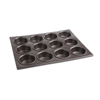 Aluminium Muffin Tray | Non-Stick 12 Cup Baking Tray | Commercial Bakeware | Vogue C562