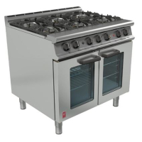 Commercial Gas Range | 6 Burner Cooker | Dual Fuel Fan-assisted Oven | Falcon Dominator Plus G3101 OTC
