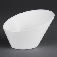 Oval Sloping Bowl | Whiteware Bowl | 180x200mm Porcelain | Olympia CB080