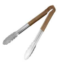 Commercial Serving Tongs | Colour Coded Brown Tongs | 11 Inch | Vogue CB158
