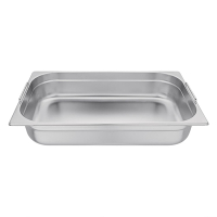 Stainless Steel Gastronorm Pan | 1/1 GN Container With Handles | 100mm Deep | Vogue CB179