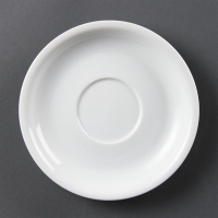 Cappuccino Saucers | Whiteware Porcelain Crockery | 160mm | Olympia CB463