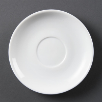 Whiteware Stacking Saucers | Porcelain Coffee Cup Saucers | Dishwasher Safe | Olympia CB468