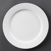 Wide Rimmed Plates | Whiteware Dinner Plates | 280mm | Olympia CB482
