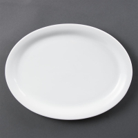 Oval Platters | White Ceramic Platters | 295mm Dining Platter | Olympia CB484