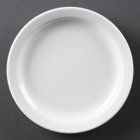 Narrow Rimmed Plates | White Porcelain Plates | 150mm | Olympia CB486