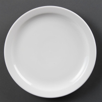 Narrow Rimmed Plates | Whiteware Plates | 250mm Diameter | Olympia CB490