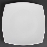 Rounded Square Plates | White Porcelain Plates | 270mm | Olympia CB493