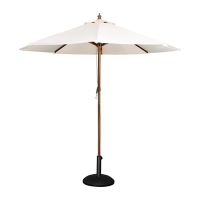 Round Parasol | Outdoor Patio Umbrella | 2.5m Diameter Cream | Bolero CB513