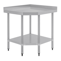 Commercial Corner Table | Stainless Steel Workbench | 960x800x600mm | Vogue CB907