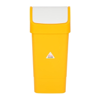 Swing Lid Bin | Yellow Waste Container | 80 Litre Capacity | SYR CC080