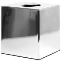 Chrome Cube Tissue Holder | Metal Napkin Dispenser | Table Organizer | Olympia CC493