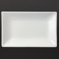 Rectangular Serving Platter | White Ceramic Platter | 200 x 130mm | Olympia CC893