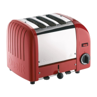 3 Slice Toaster | Commercial Vario Toaster | Red Finish | Dualit 30085 CD323