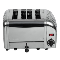 Commercial Bun Toaster | 4 Slot Bread Toaster | Polished Stainless Steel | Dualit CD379