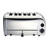 Commercial Bun Toaster | 6 Slot Burger Bun Toaster | Polished Stainless Steel | Dualit CD384