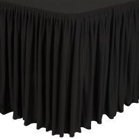 Table Top Black Cover | Plisse Style Skirting | CD397