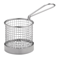 Chip Basket Round | Fry Basket with Handle | 80mm Diameter | Olympia CE148