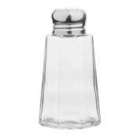 Panel Salt and Pepper Shaker | Restaurant Table Condiment Set | Clear Glass | Olympia CE327